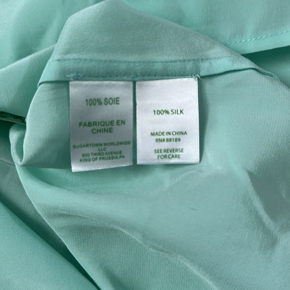 Lilly Pulitzer Sleeveless Silk Top - Mint - XS - Picture 7 of 7